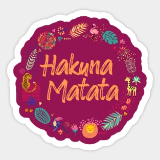 Hakuna Matata (for dark fabrics) Sticker